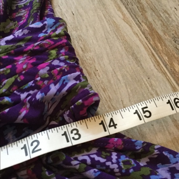 Lauren faux wrap sleeveless dress, Purple, Medium - Picture 5 of 8